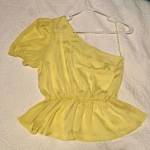 NWT Fab’rik One Shoulder Peplum Top, Medium